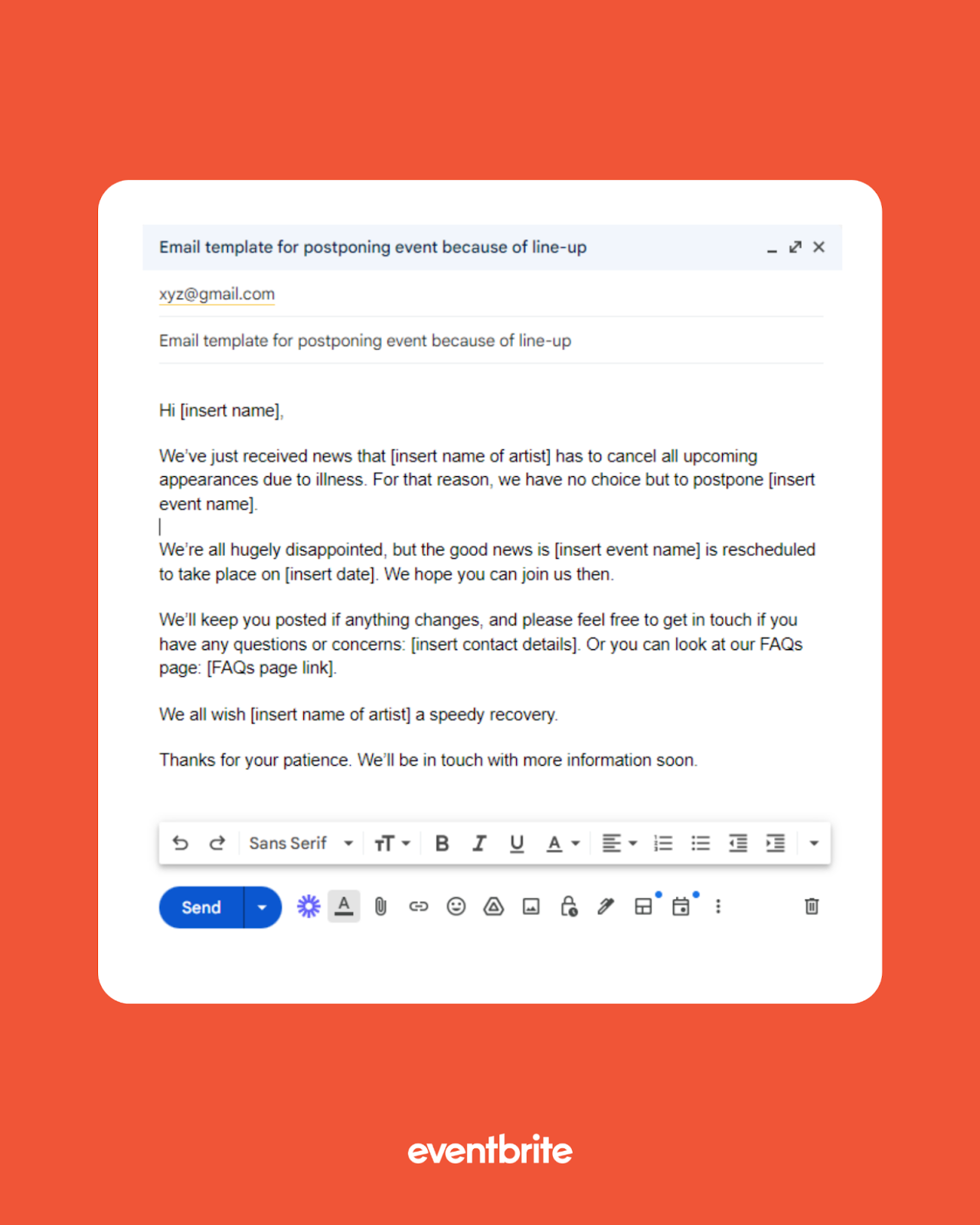 Illustration of computer screen with email template on-screen