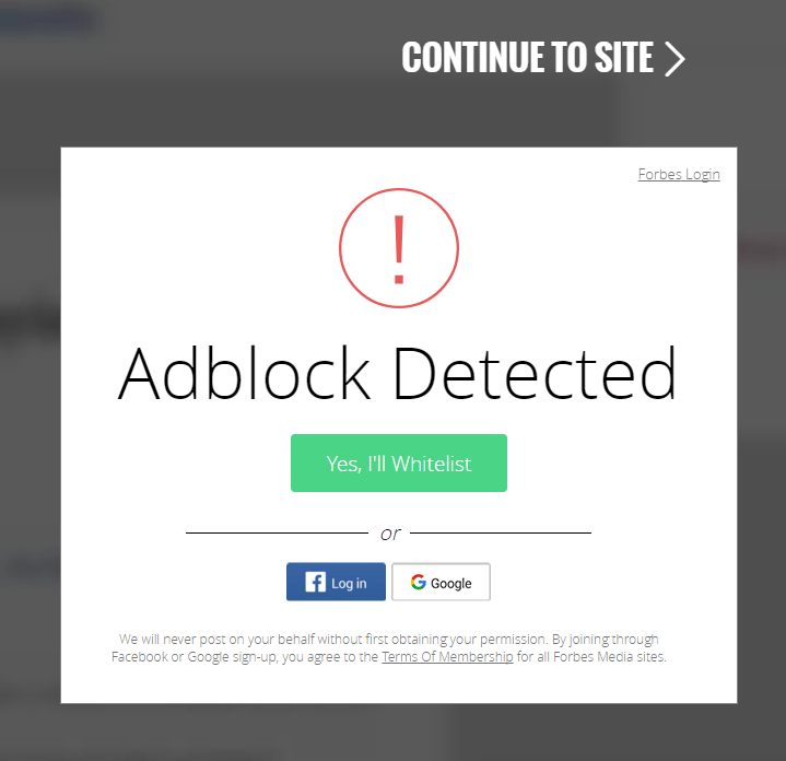 Adblock monetization strategy by Forbes