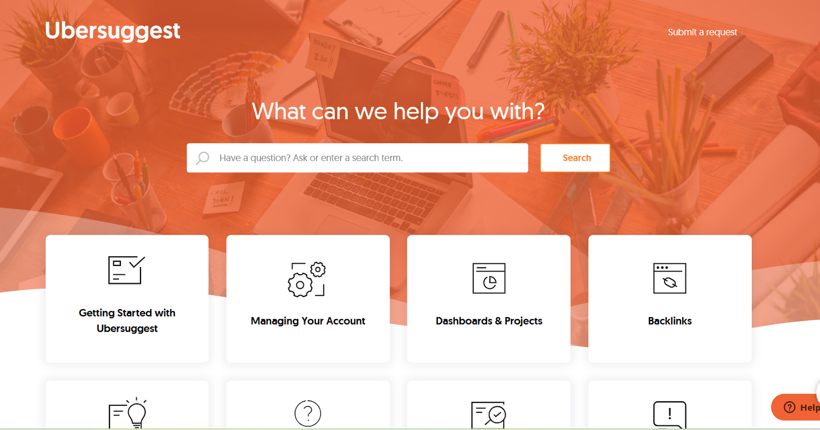 Ubersuggest homepage