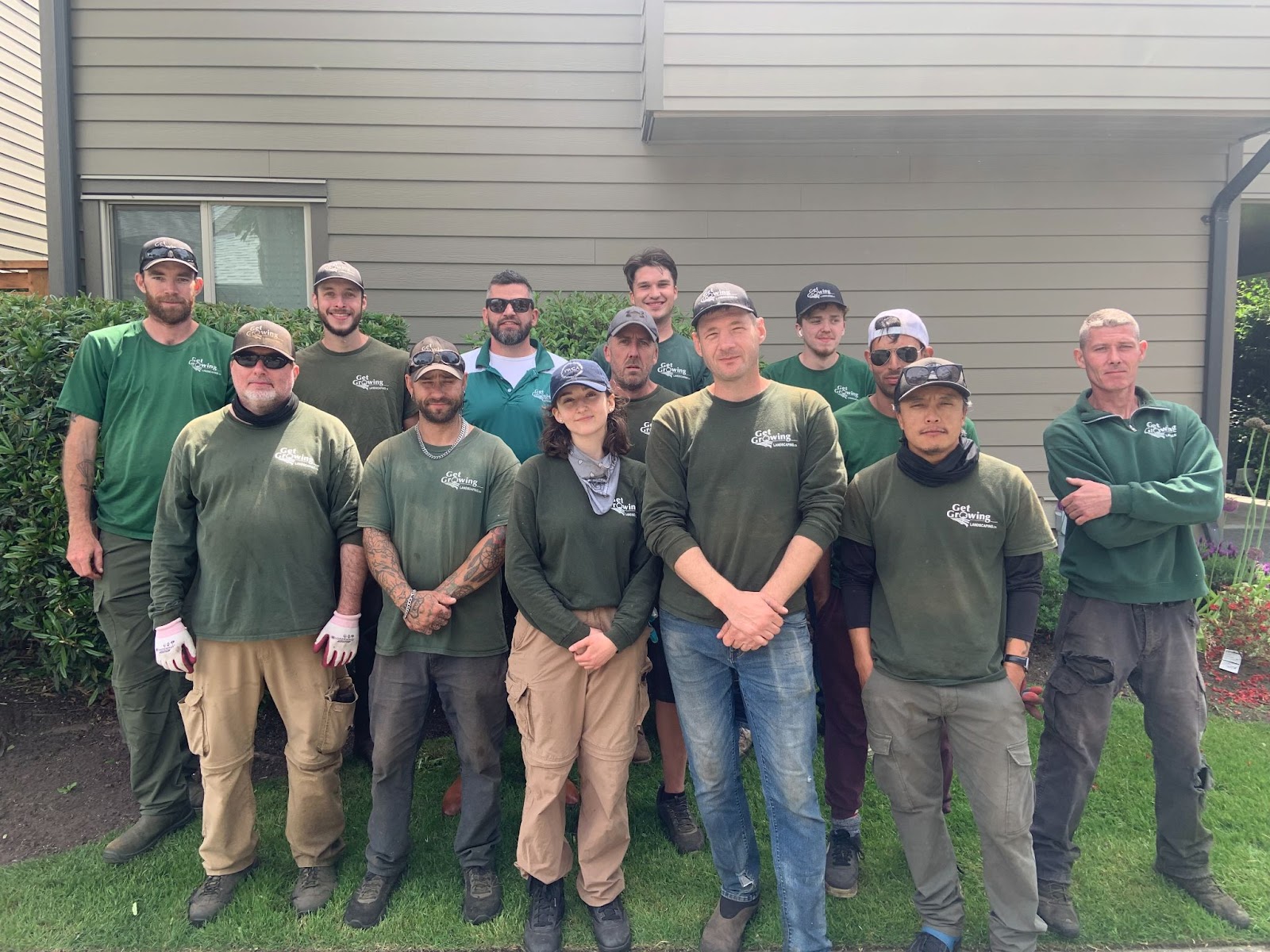 The team at Get Growing Landscaping. Photo via Collin Neal.